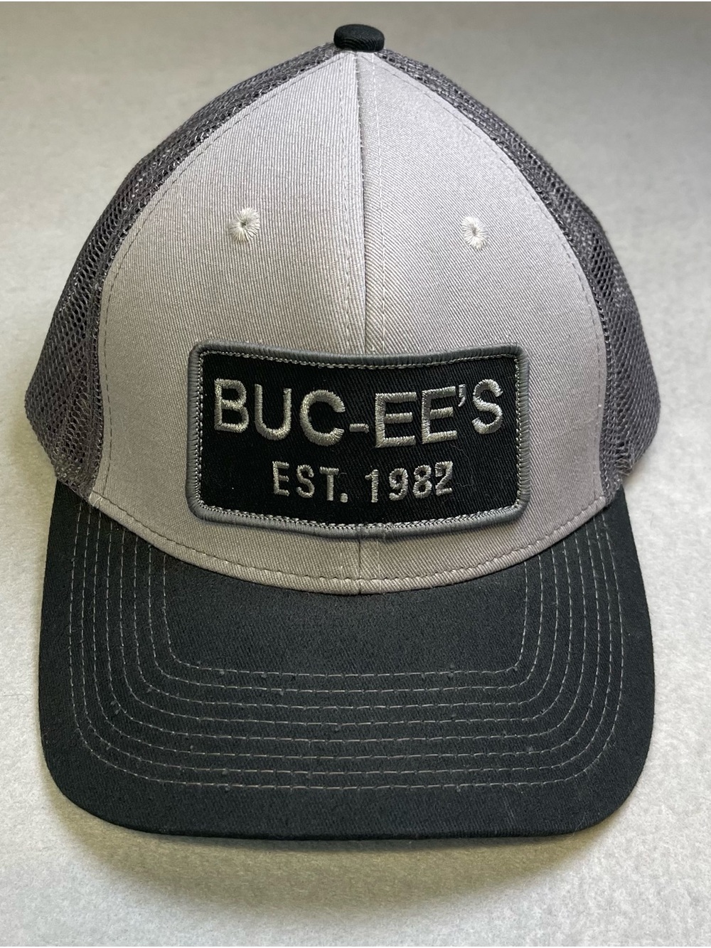 Gray and Black Mesh Trucker Hat